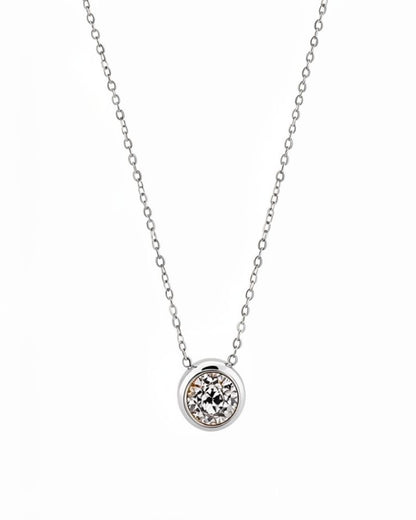 Rosa Silver Diamante Necklace