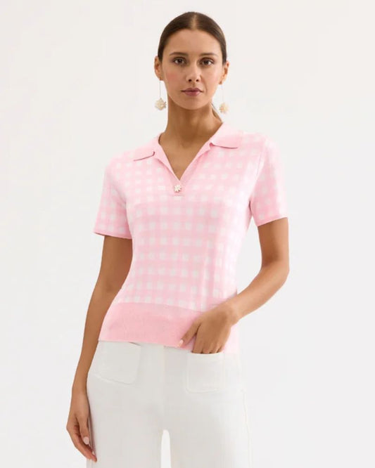 Leo & Ugo Pink and white Knit AE131