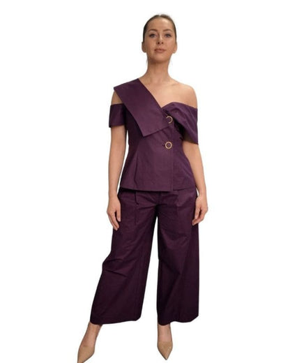 Kameya - Paisley Pants in Plum