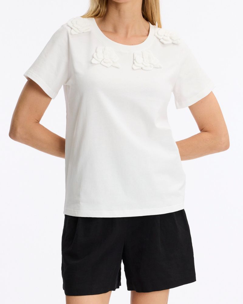 Leo & Ugo White Embossed Tee TEK092