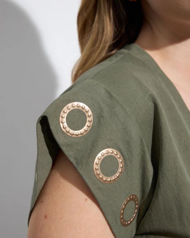 Bariloche Hibisco T-Shirt in Khaki