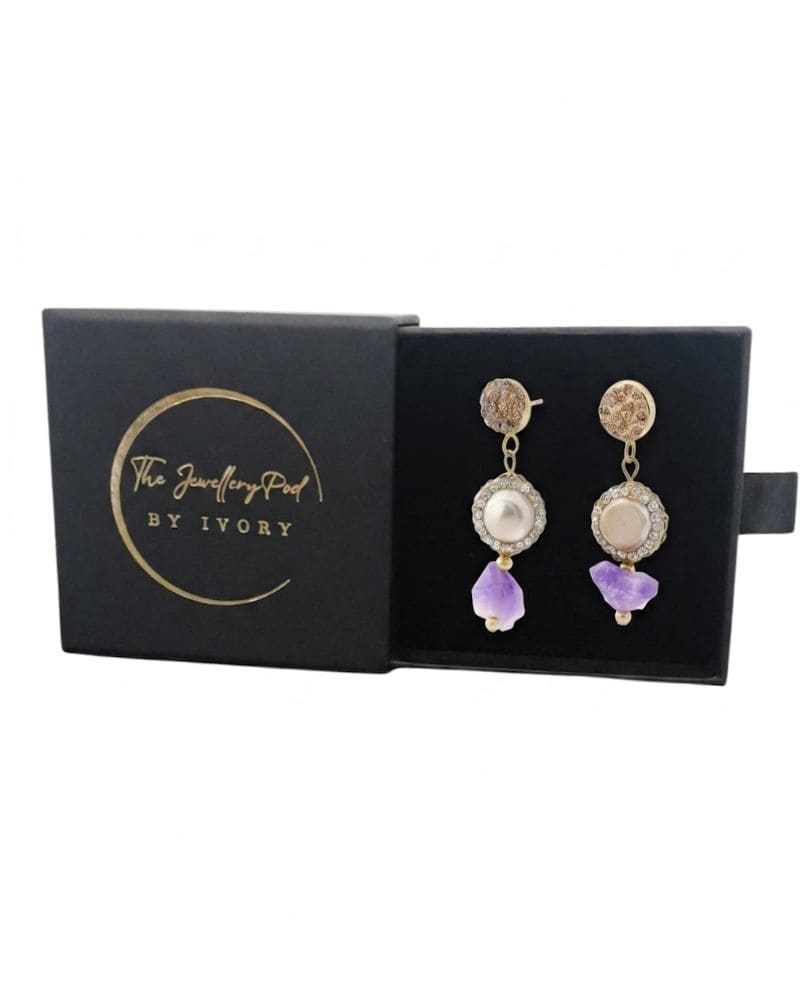 Elara Pearl Cluster Drop Earring