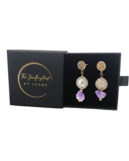 Elara Pearl Cluster Drop Earring