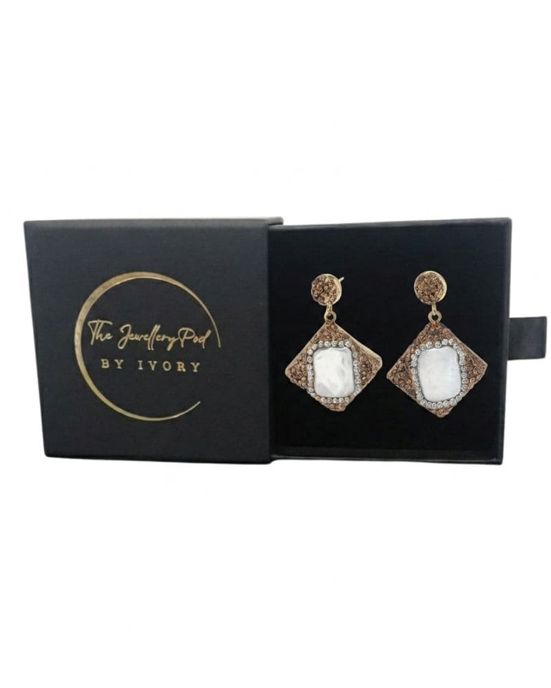 Cora Pearl Square Statement Earrings