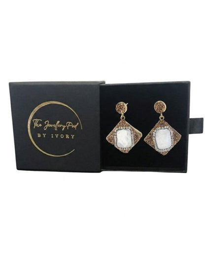 Cora Pearl Square Statement Earrings