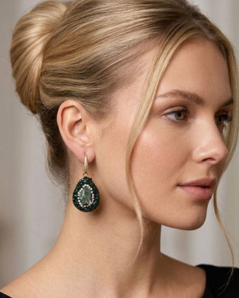 Jada Teardrop Gemstone Earrings