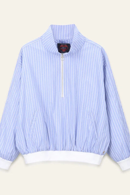 Celina Zip Up Jacket in Sky Stripes