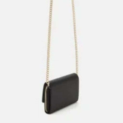 Valentino Wallet With Chain Strap in Black