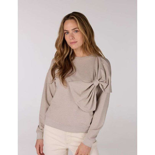 Jansen - Renee Bow Sweatshirt - Sand