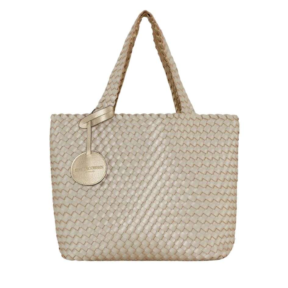 Ilse Jacobsen Braided Tote Bag in Gold
