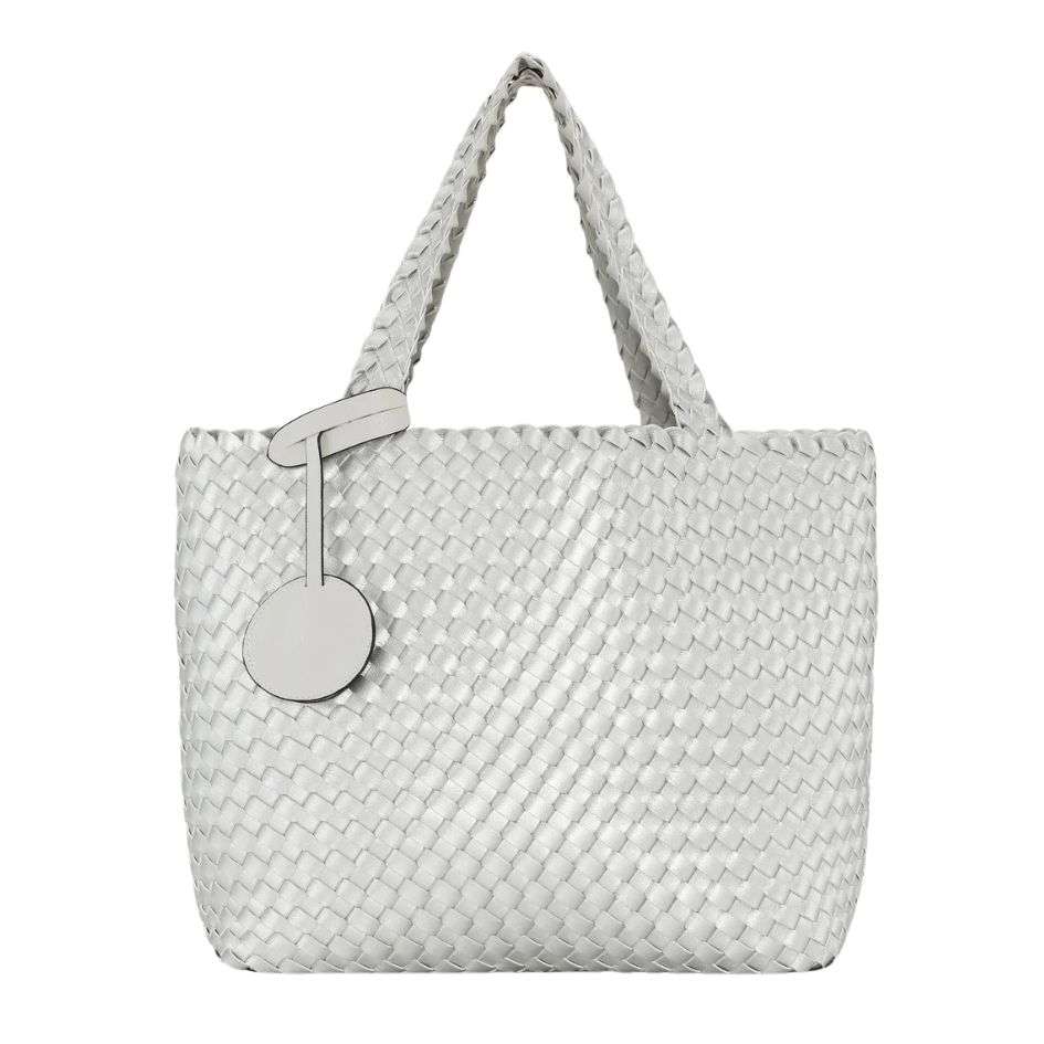 Ilse Jacobsen Braided Tote Bag in Silver