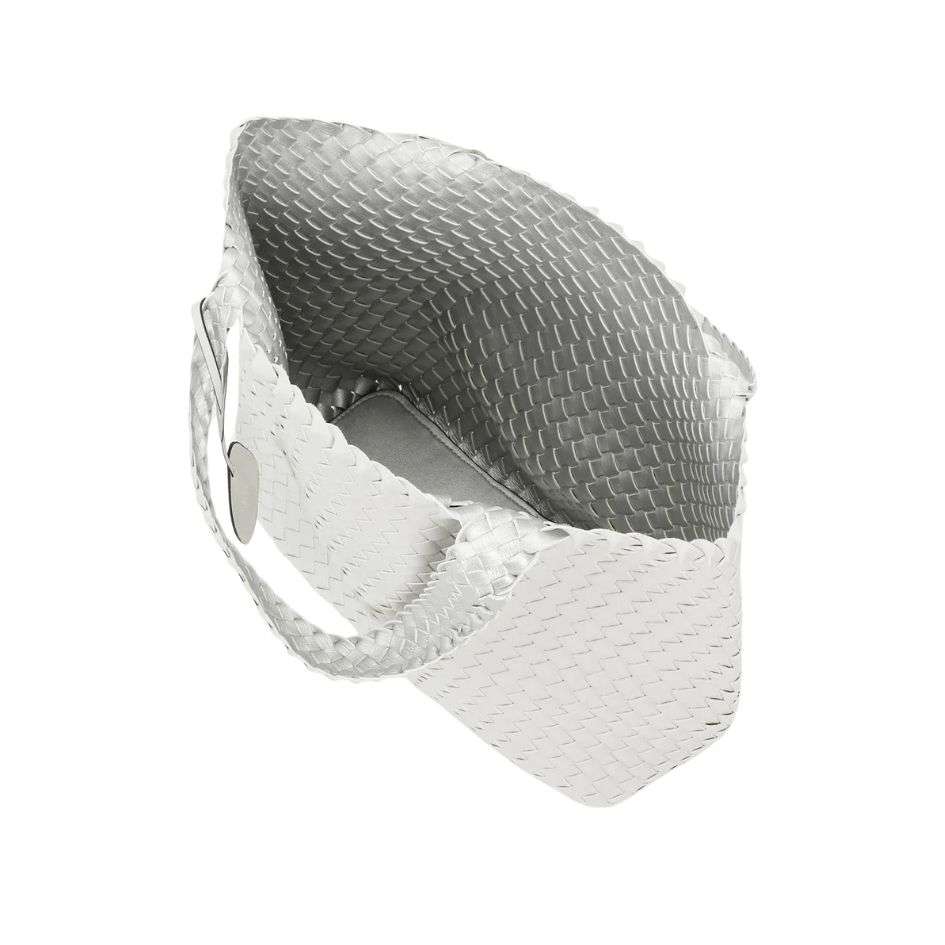 Ilse Jacobsen Braided Tote Bag in Silver