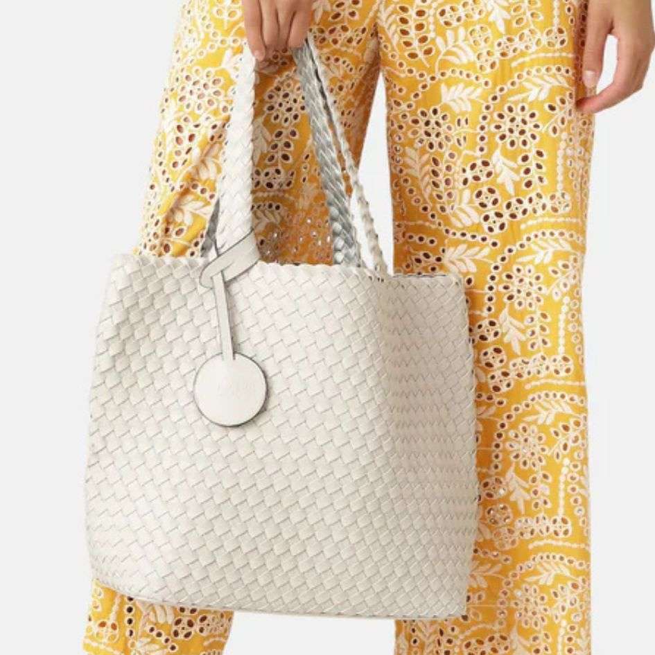 Ilse Jacobsen Braided Tote Bag in Silver
