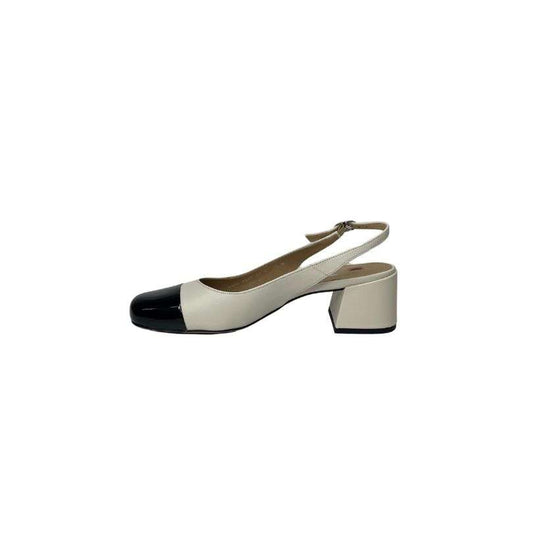 Hogl 9104400 Cream/Black Slingback Low Heels
