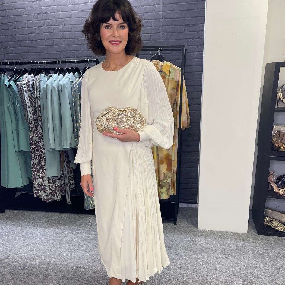 Nissa - RC15792 Cocktail Dress Off White