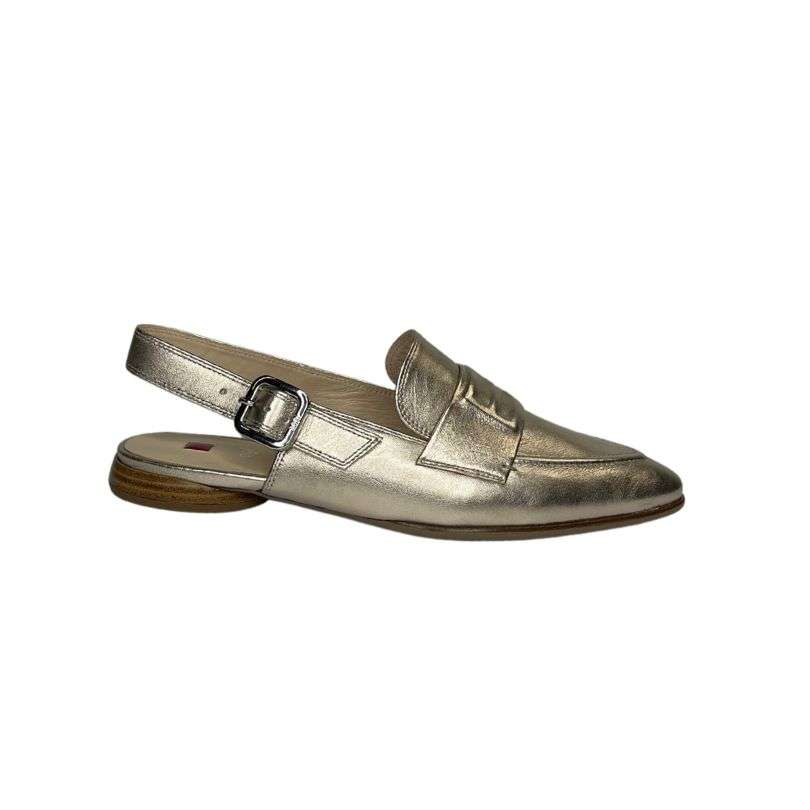 Hogl 9100611 Metallic Gold Slingback Loafers