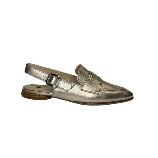 Hogl 9100611 Metallic Gold Slingback Loafers