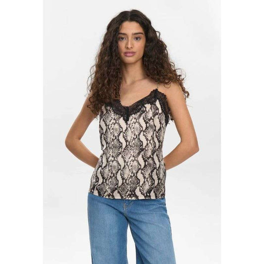 Numph - NUVICTORIA STRAP TOP - Gray Morn