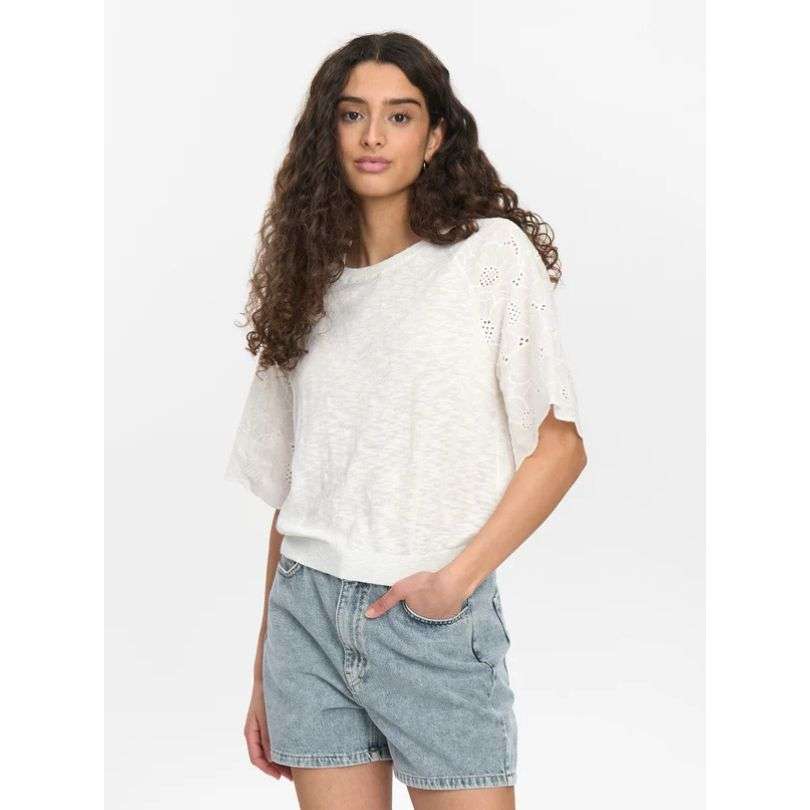 Numph - NUMOELLA SS PULLOVER - Cloud Dancer