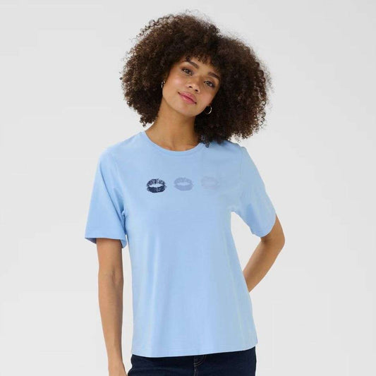 Culture Cudara Gith T-Shirt in Serenity Blue
