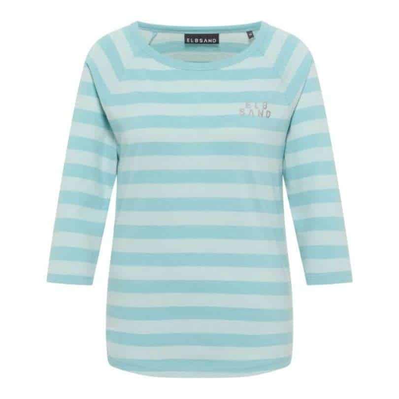 Elbsand - Celina T-Shirt regular fit | Blue Fog Stripe