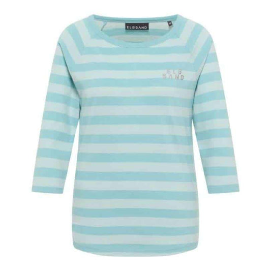 Elbsand - Celina T-Shirt regular fit | Blue Fog Stripe