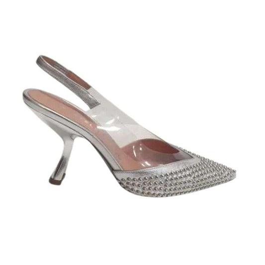 Oxitaly Charlie S2403 Silver Pearl Slingback