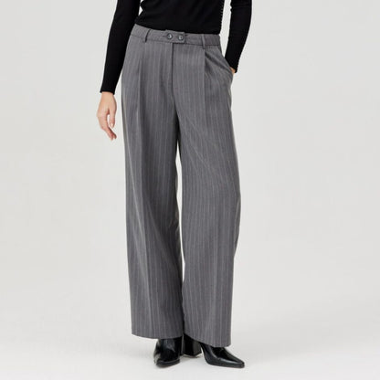 Feria Pinstripe Trousers in Grey