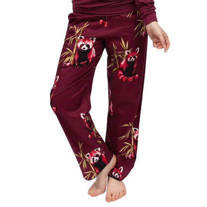 Cyber Jammies - Ox Blood Panda Print
