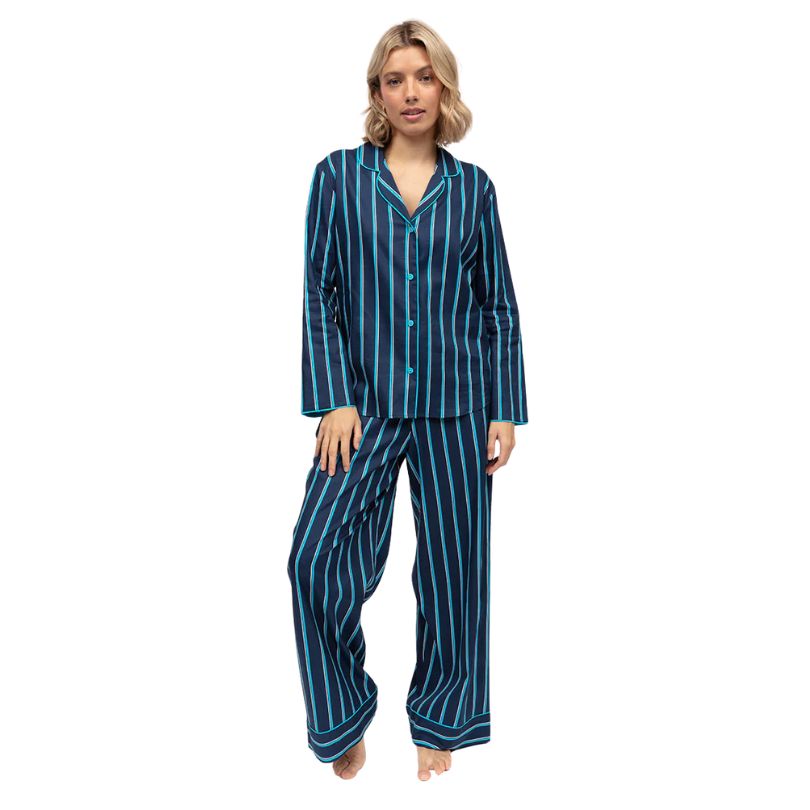 Cyber Jammies - Marina Navy Printed Stripe
