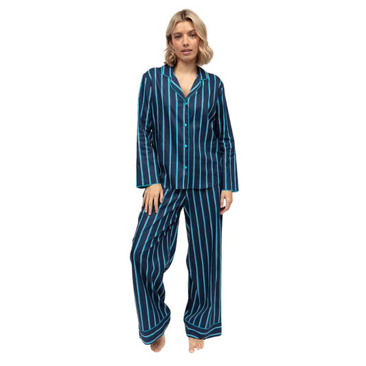 Cyber Jammies - Marina Navy Printed Stripe