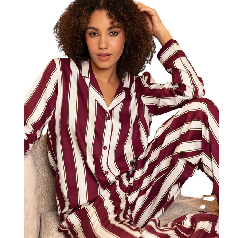 Cyber Jammies - Ox Blood Stripe