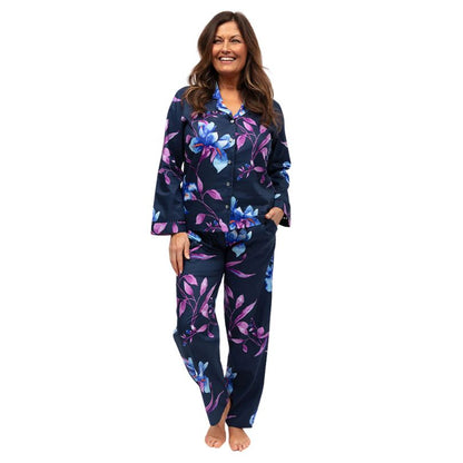 Cyber Jammies - Navy Floral Print 