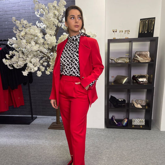 Kameya Amelia Blazer in Red