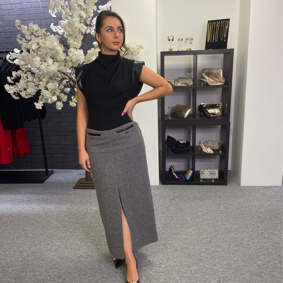 Kameya Aliyah Dress in Grey