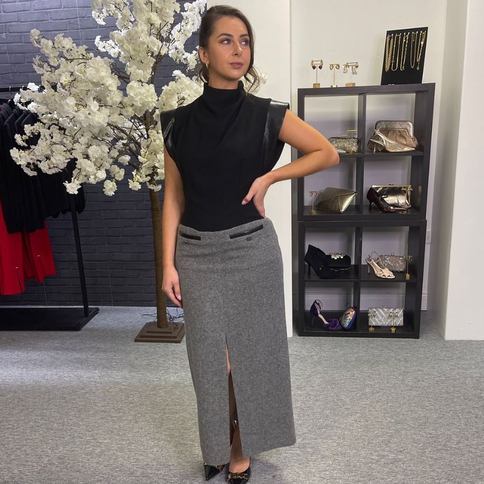 Kameya Aliyah Dress in Grey