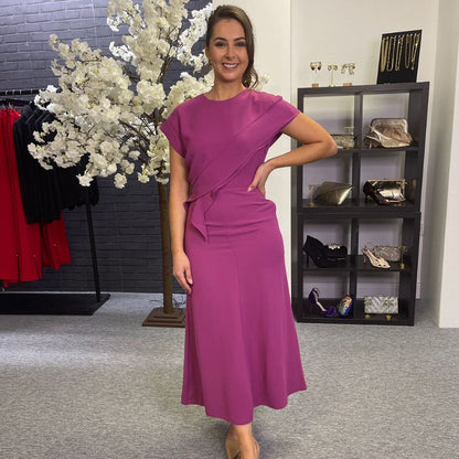 Kameya Autumn Dress in Violet