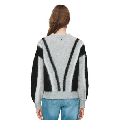 Numph NUSURI BRUSHED PATTERN PULLOVER - Light grey mel