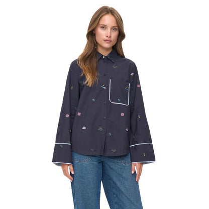 Numph - NUCHIRO BOXY SHIRT - Dark Sapphire