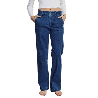 Numph - NUAMBER PANTS SHORT - Medium Blue Denim