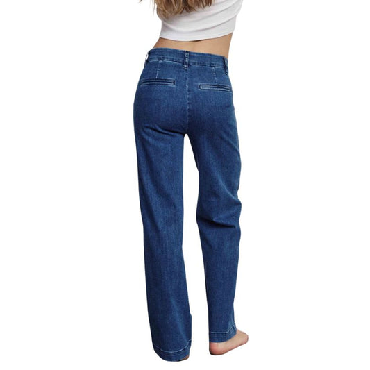 Numph - NUAMBER PANTS SHORT - Medium Blue Denim