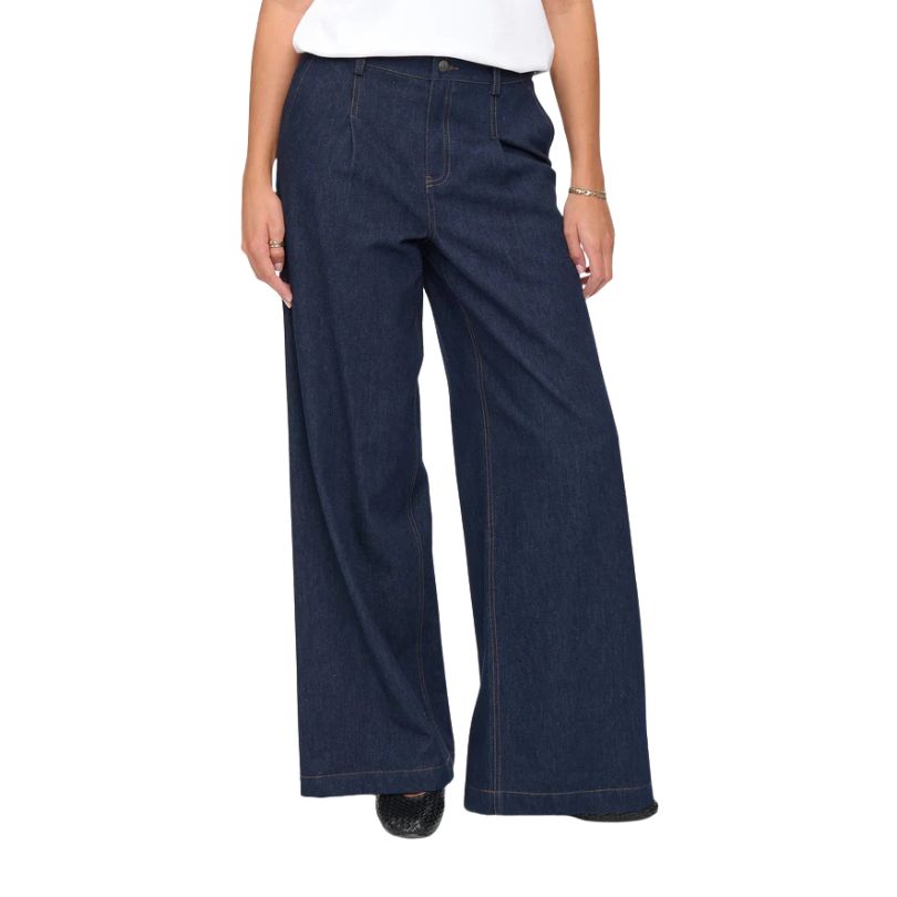 Numph - NUBELIS DENIM LONG PANTS - Dark Blue Denim