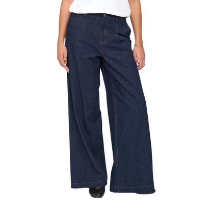 Numph - NUBELIS DENIM LONG PANTS - Dark Blue Denim