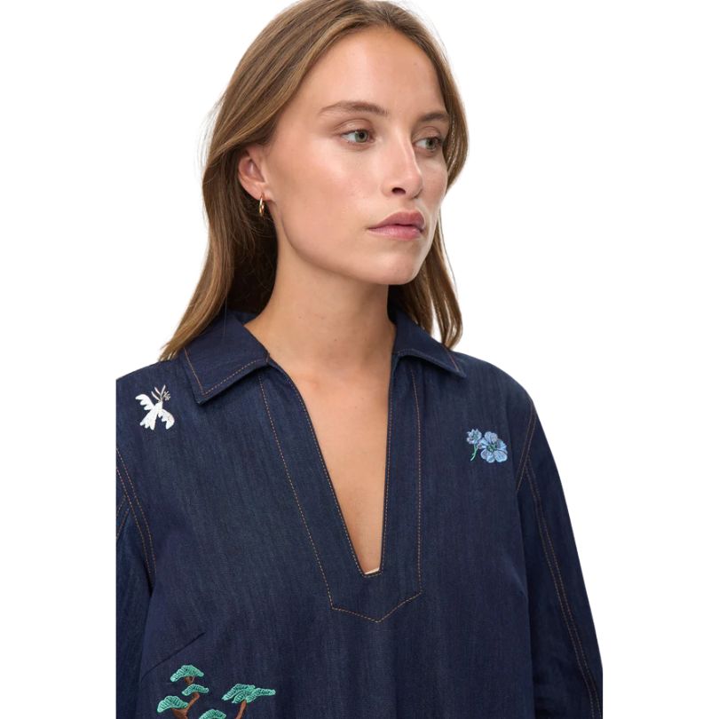 Numph - NUCHIKU DRESS - Dark Blue Denim