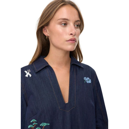 Numph - NUCHIKU DRESS - Dark Blue Denim