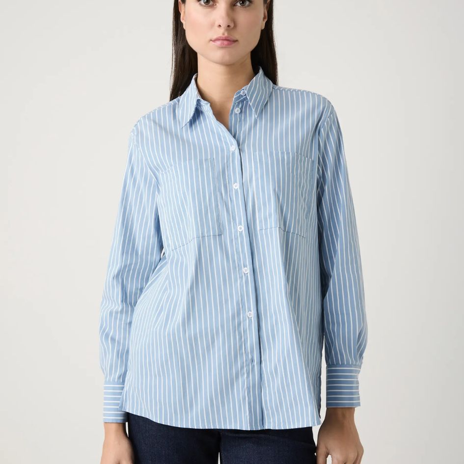 More & More Stripped Blue Shirt