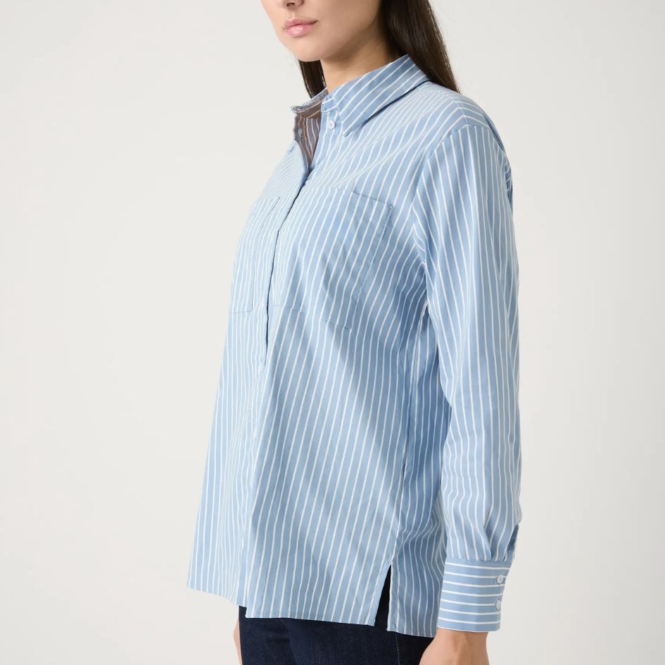 More & More Stripped Blue Shirt