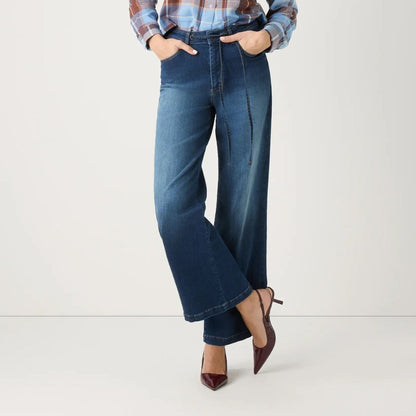 More & More Tie Dark Blue Denim Jeans