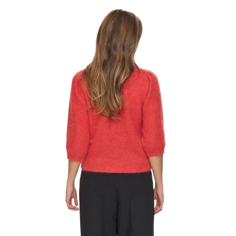 Numph - NUSURI BRUSHED SS CARDIGAN - Fiery Red