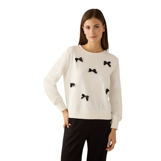 More & More - Sweatshirt with Bows 0041 Off White